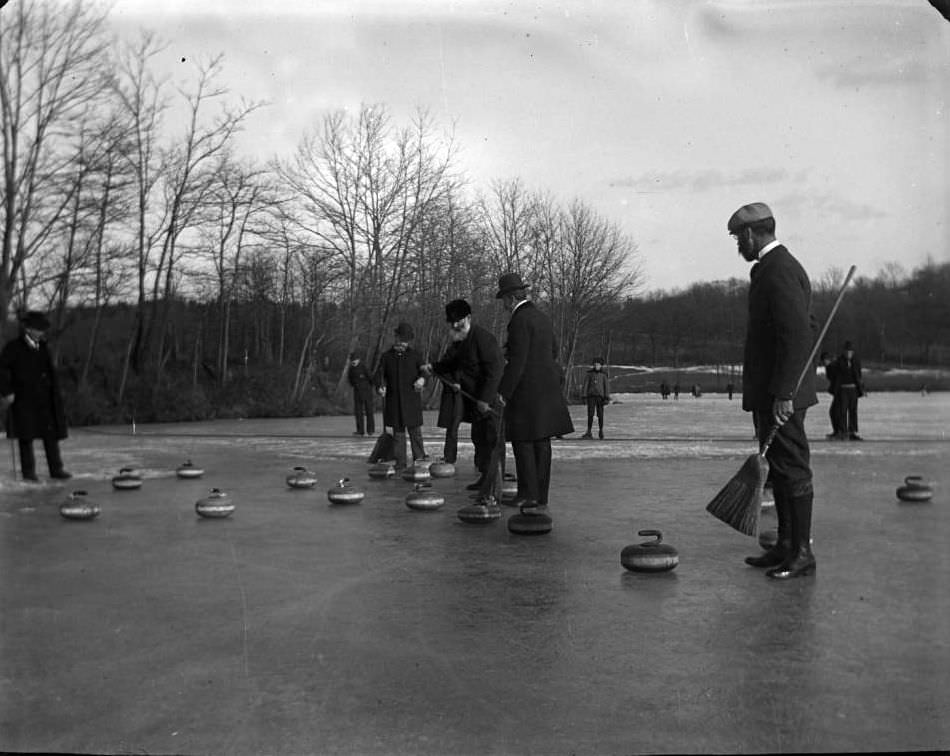 Curling On Van Cortlandt Lake, Van Cortlandt Park, 1902.