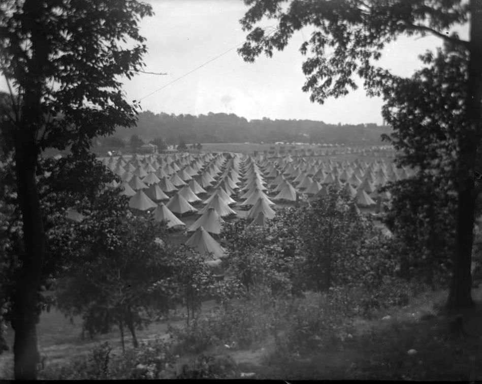 Van Cortlandt Park With Army Encampment, 1898.