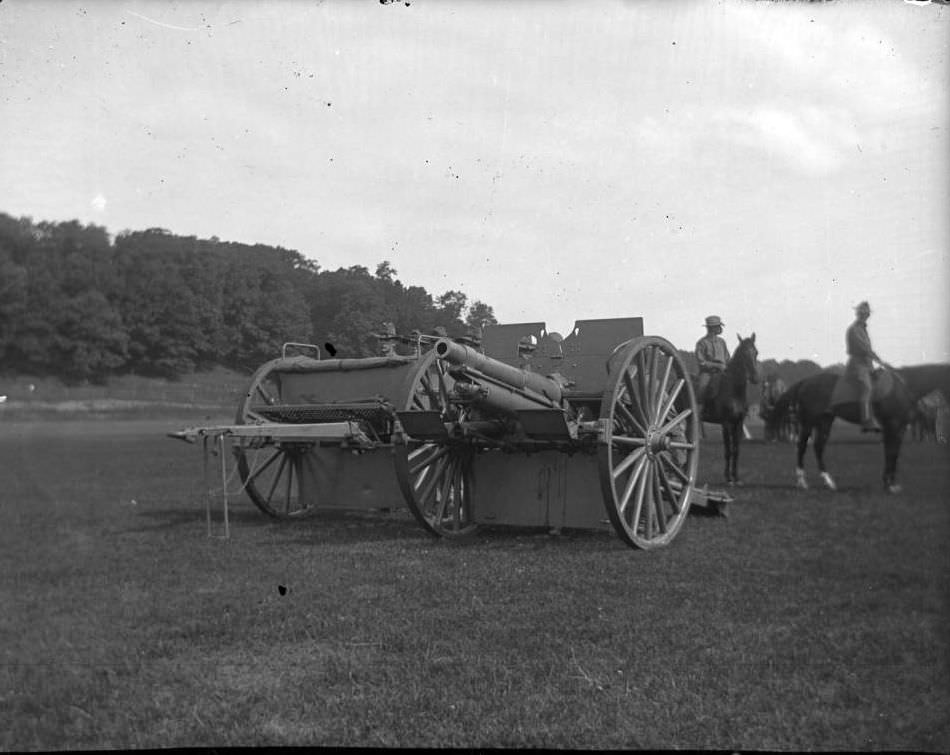 Two Guns Of The Second Battery, Van Cortlandt Park, 1906.