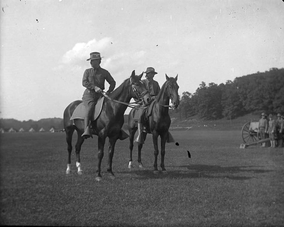 Soldiers Of The Second Battery On Horseback, Van Cortlandt Park, 1906.
