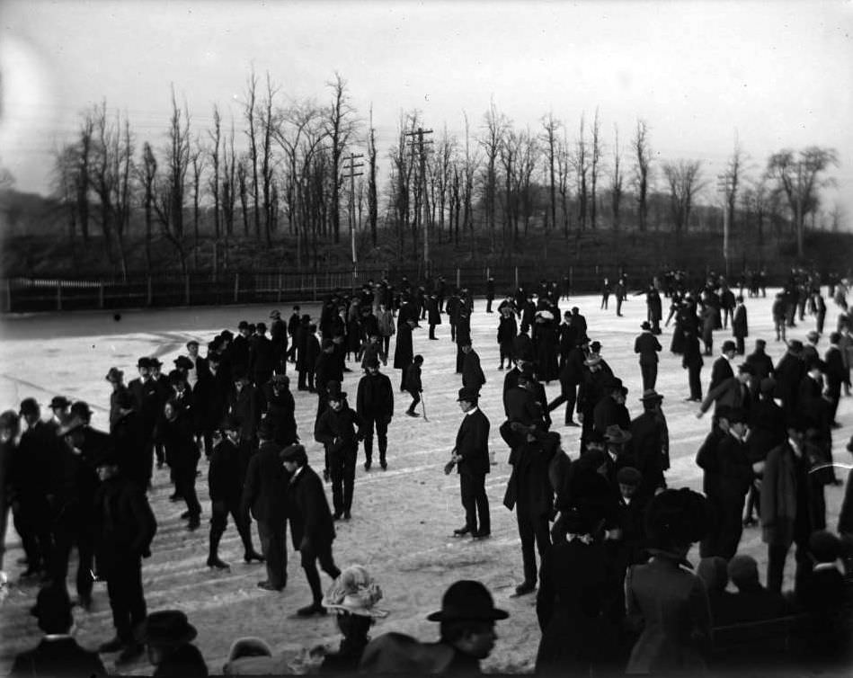 Ice Skaters On Van Cortlandt Lake, Van Cortlandt Park, 1902.