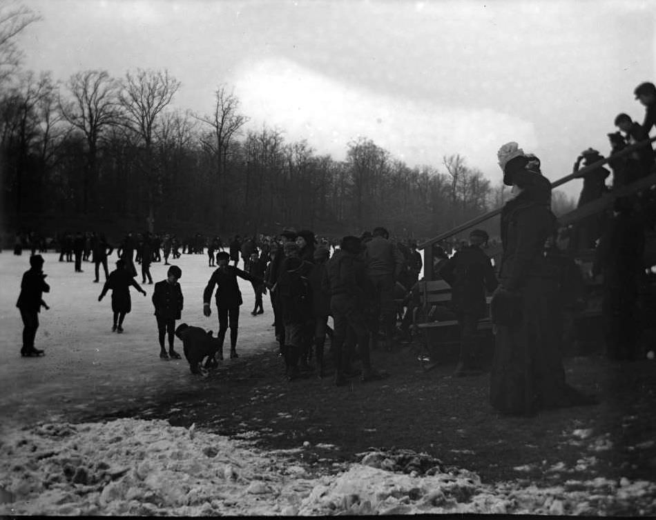Ice Skaters On Van Cortlandt Lake, Van Cortlandt Park, 1902.