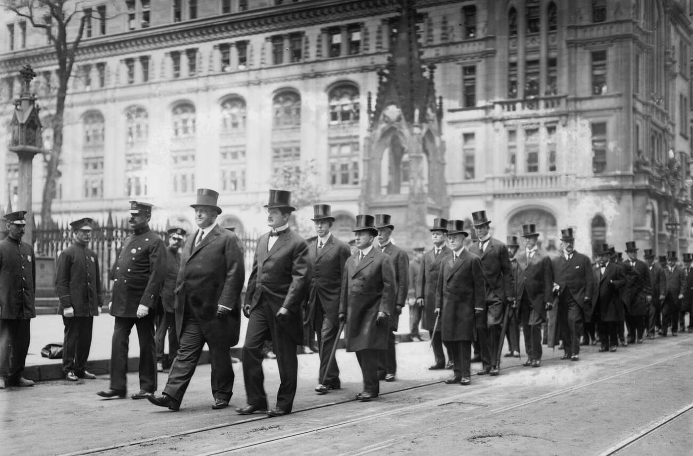 Pallbearers At The Funeral Of William Jay Gaynor, Mayor Of New York City, 1910.