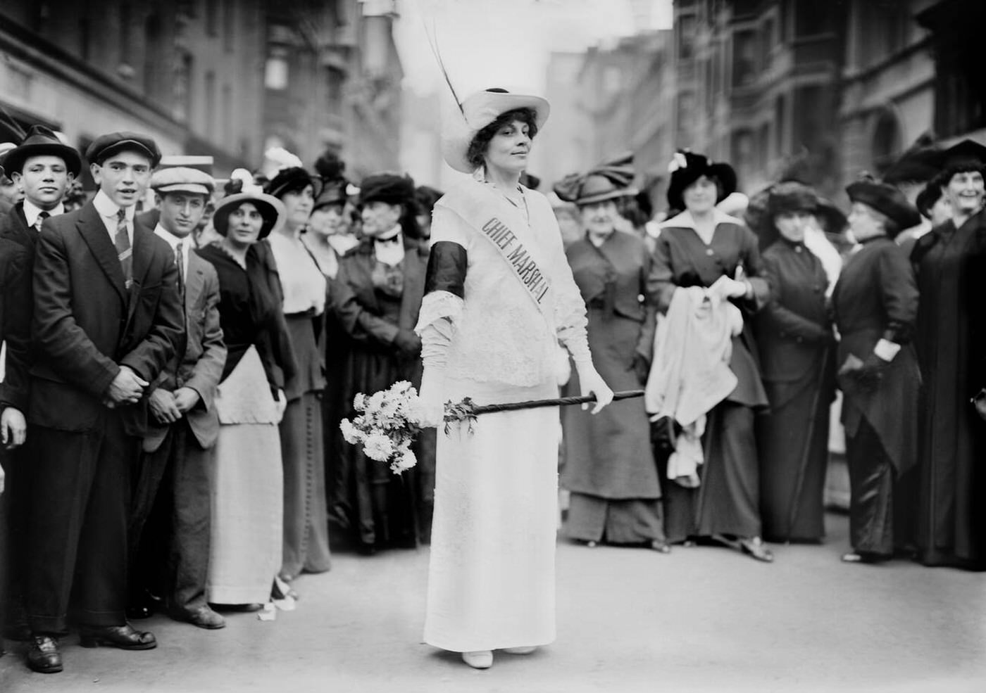 Portia Willis, Serving As Grand Marshall Of The New York Women'S Peace Parade Shortly After The Start Of World War I, Fifth Avenue, New York City, August 29, 1914.