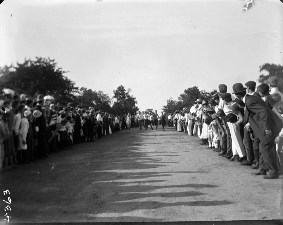 Boys' Race At Orchard Beach, Bronx, 1907.