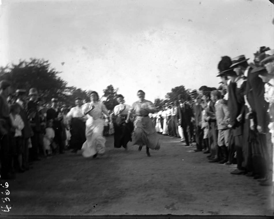 Fat Women'S Race At Orchard Beach, Bronx, 1907.