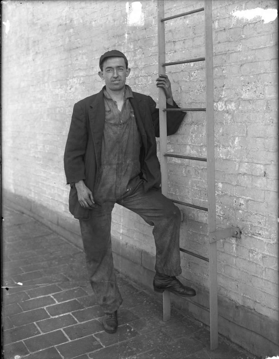 O'Neill In Work Overalls, 24 State Street.