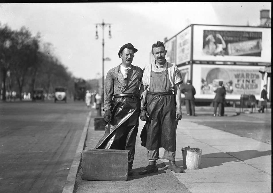 Two Workmen, New York City, 1917.