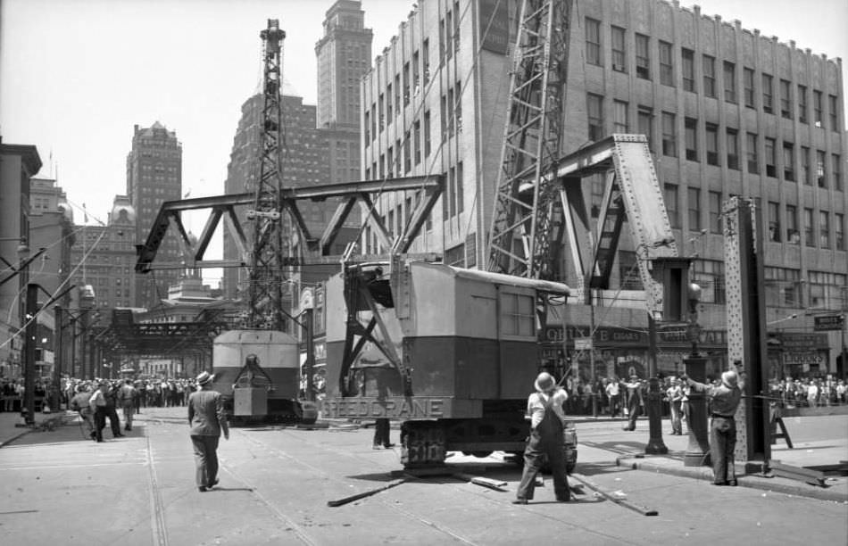 Fulton Street El, Brooklyn, 1941.