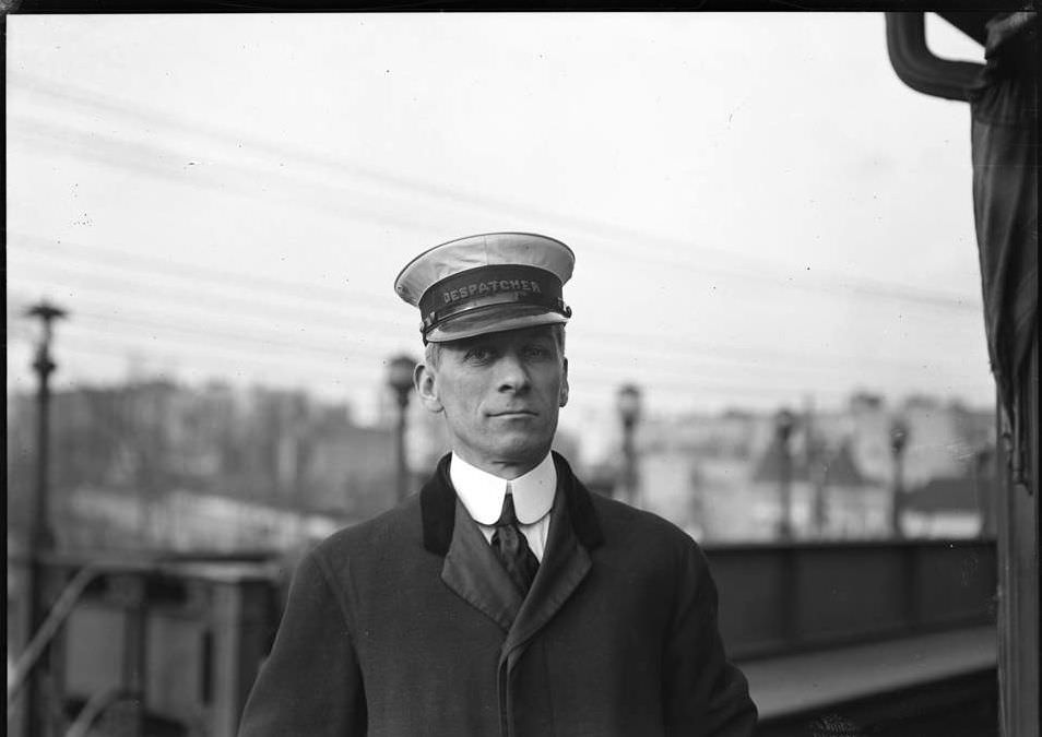 Irt Dispatcher At The Bronx Park Station, Bronx, 1918.