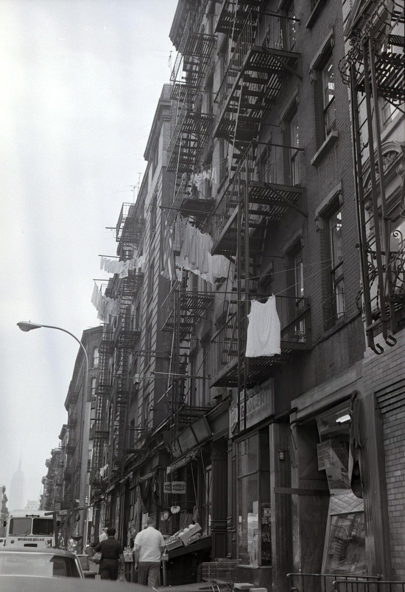 Slum Tenement District On Mott Street Lower East Side.