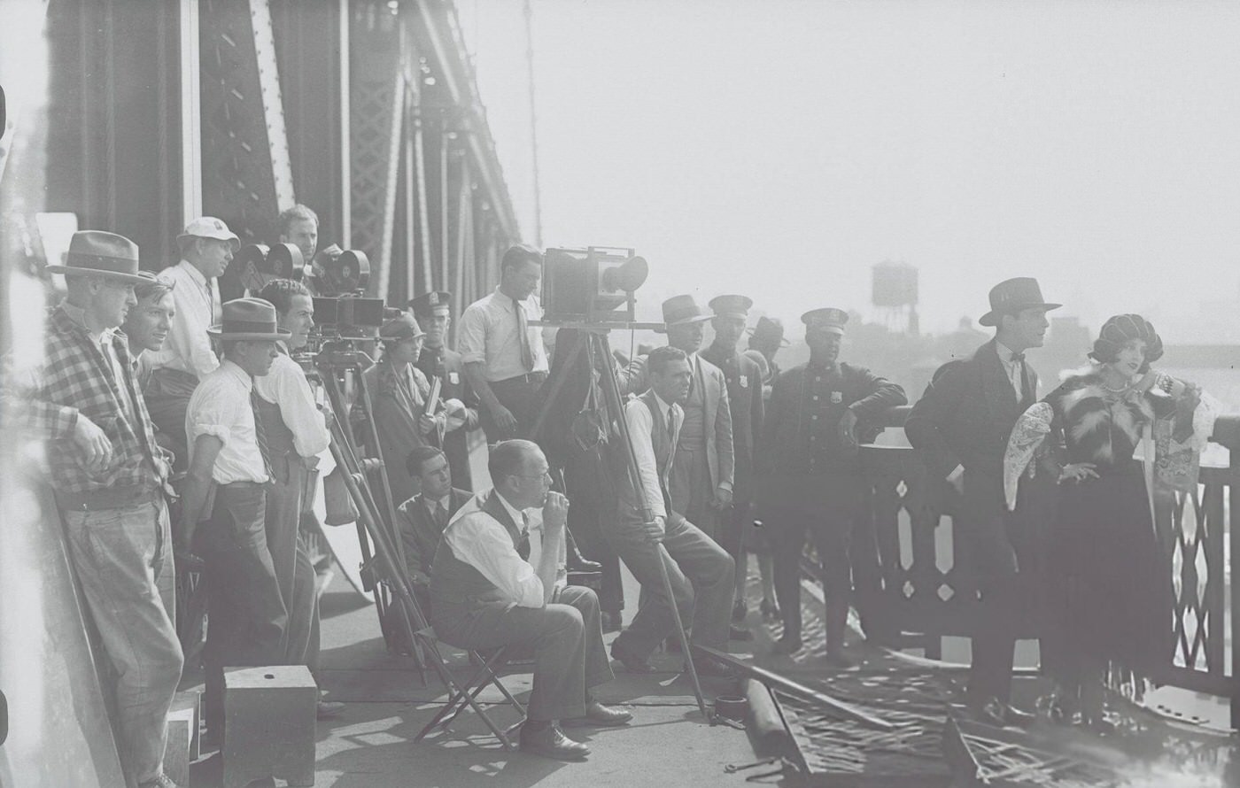 Estelle E. Taylor In A Movie On The Manhattan Bridge.