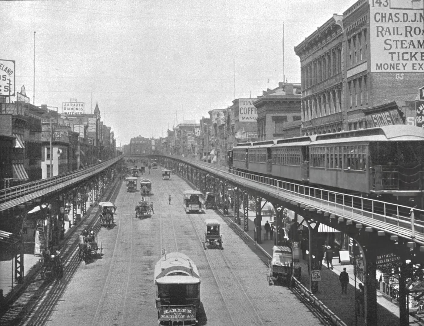 The Bowery, Looking North, 1900.