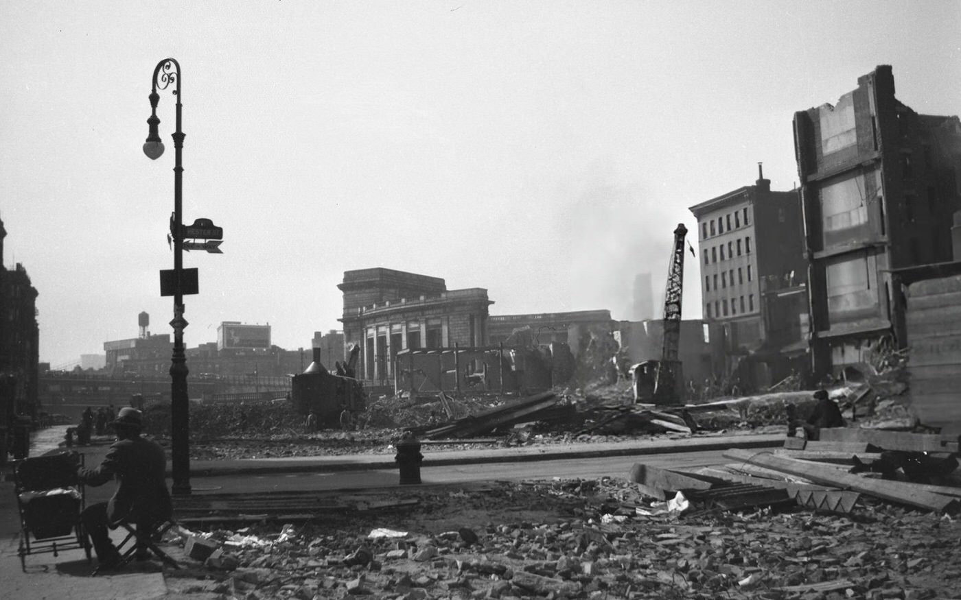 View Across Two Demolished Blocks On Either Side Of Hester Street, Late 19Th Or Early 20Th Century.