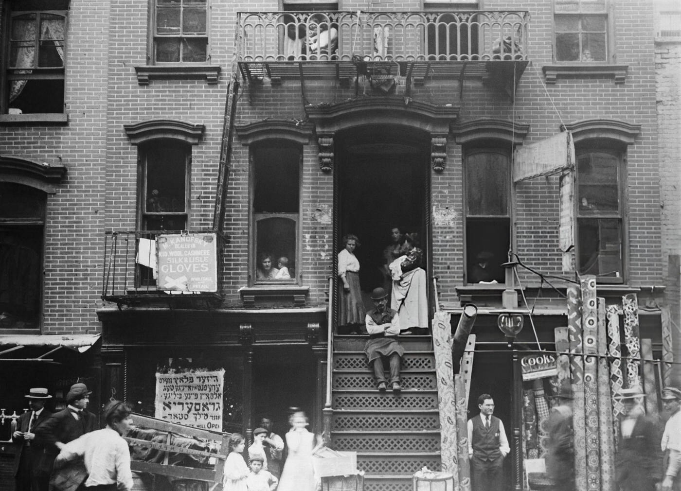 Street Scene Of Lower East Side, 1910.