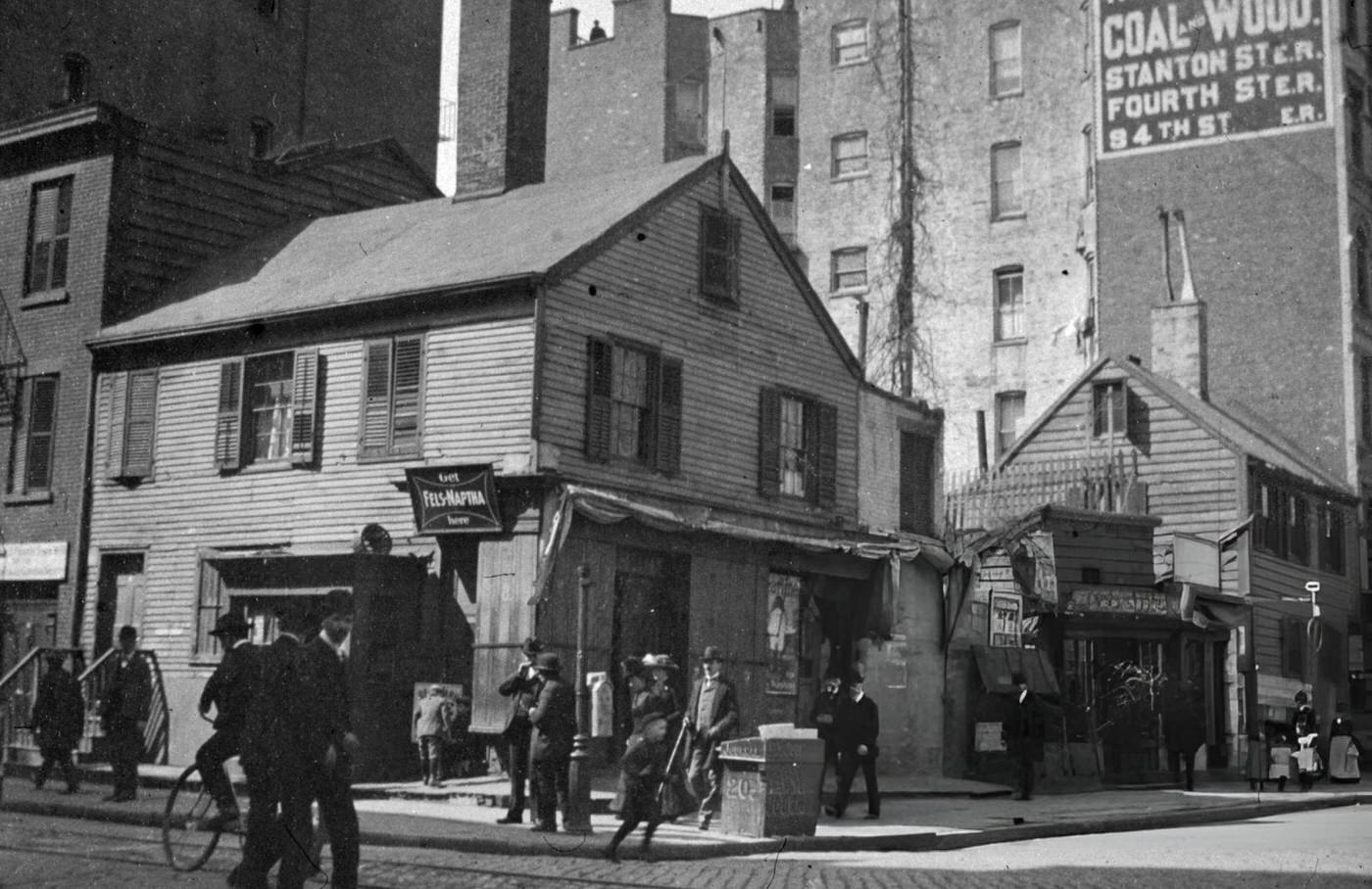 View From The Southwest Corner Of Lewis And East Houston Streets On The Lower East Side, 1905.