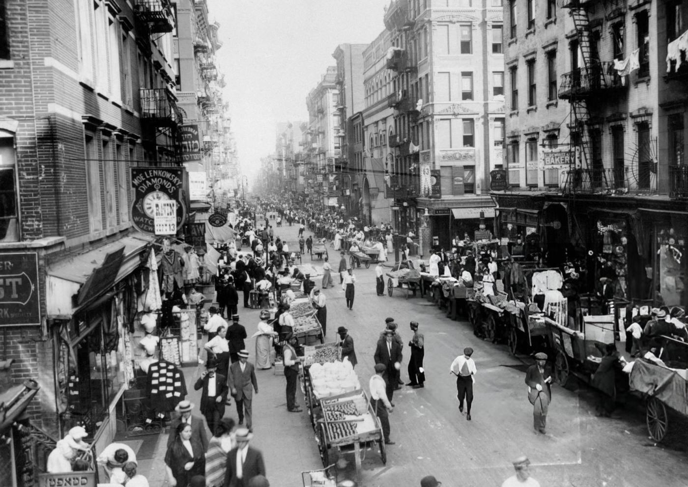 View Of Delancey Street On The Lower East Side, 1905.