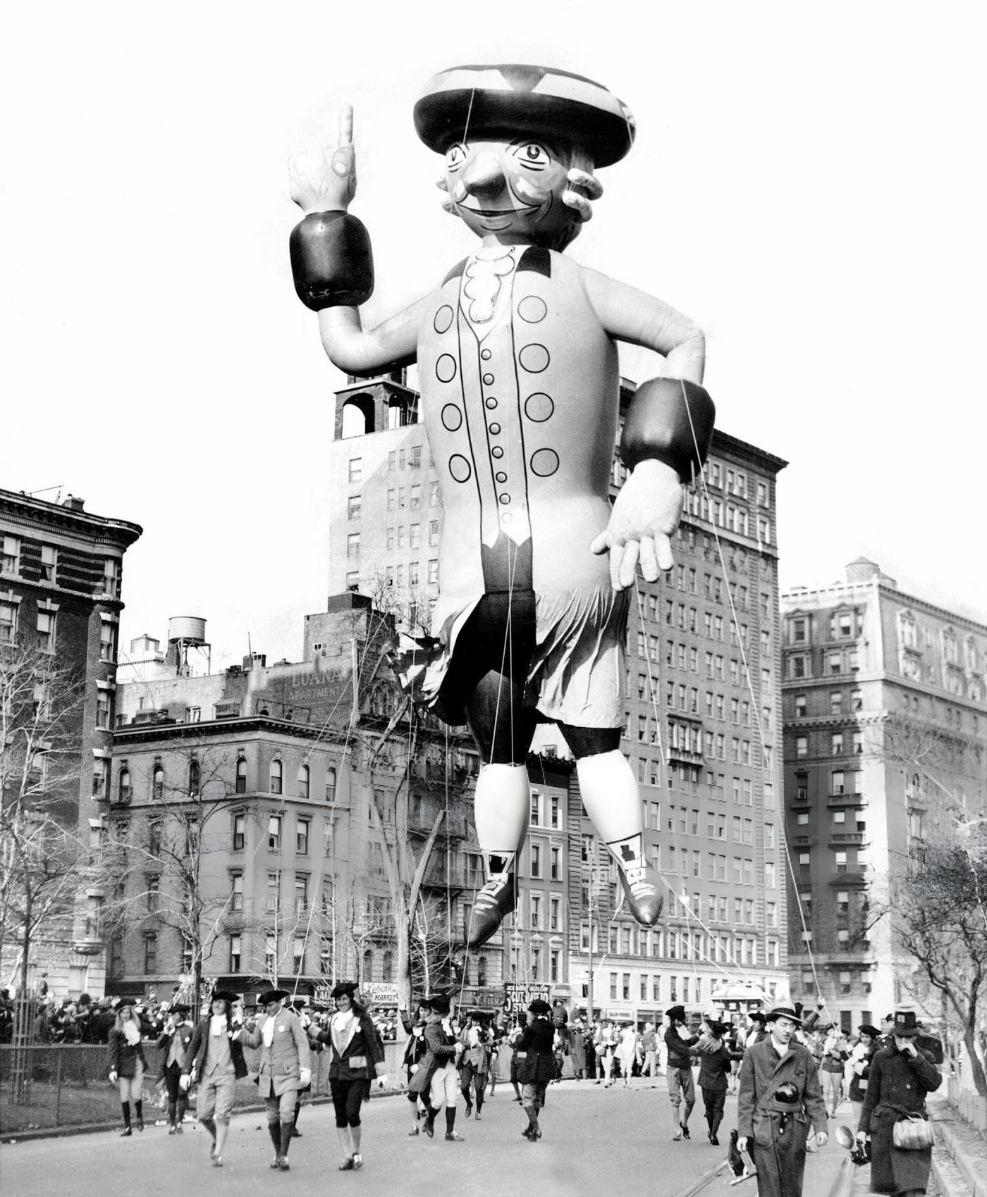 The 'Father Knickerbocker' Balloon At Macy'S Thanksgiving Day Parade Down Broadway, 1936.