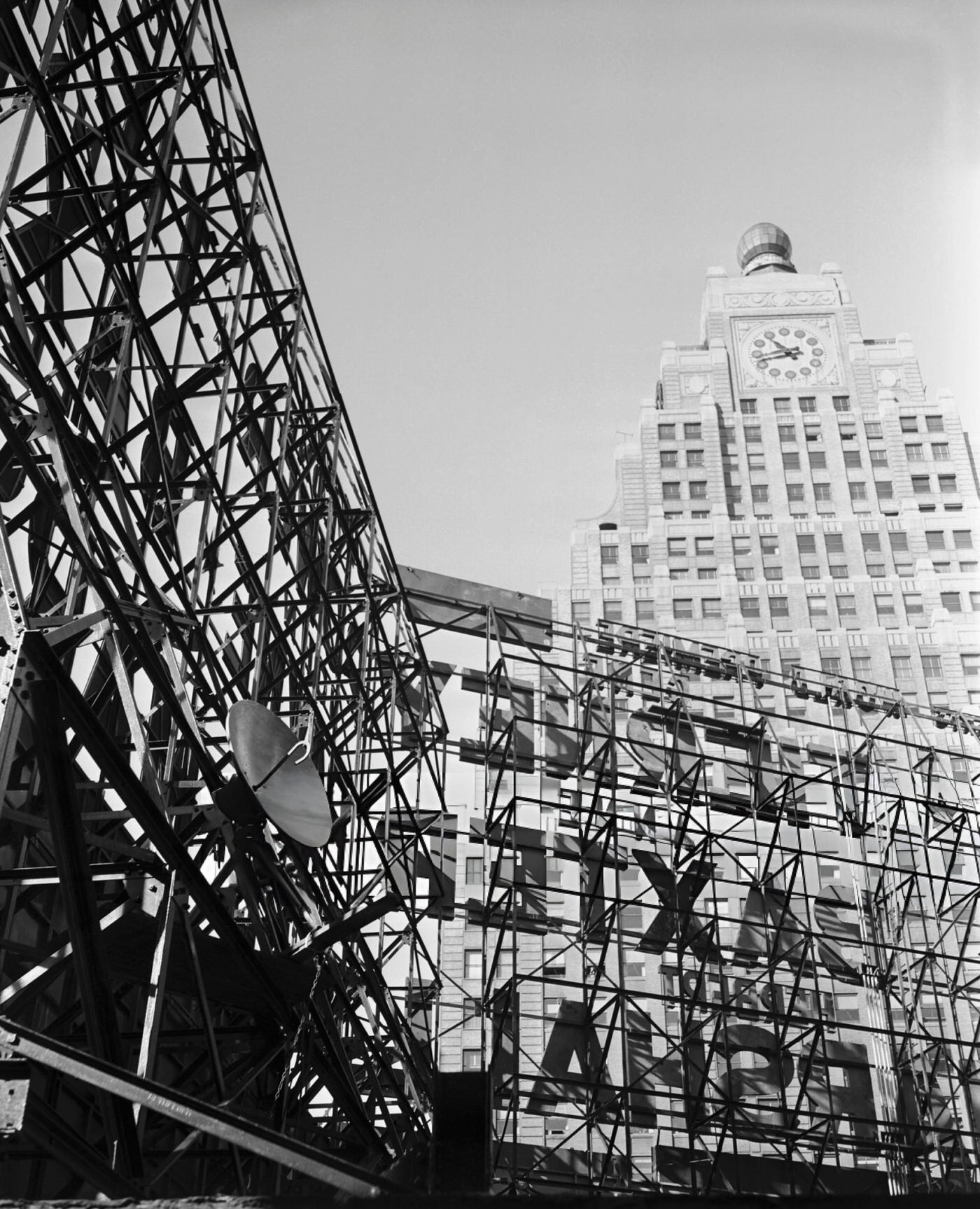 A Rooftop View Of One Times Square With The New Year'S Eve Ball During The 1946 Macy'S Thanksgiving Day Parade, 1946.