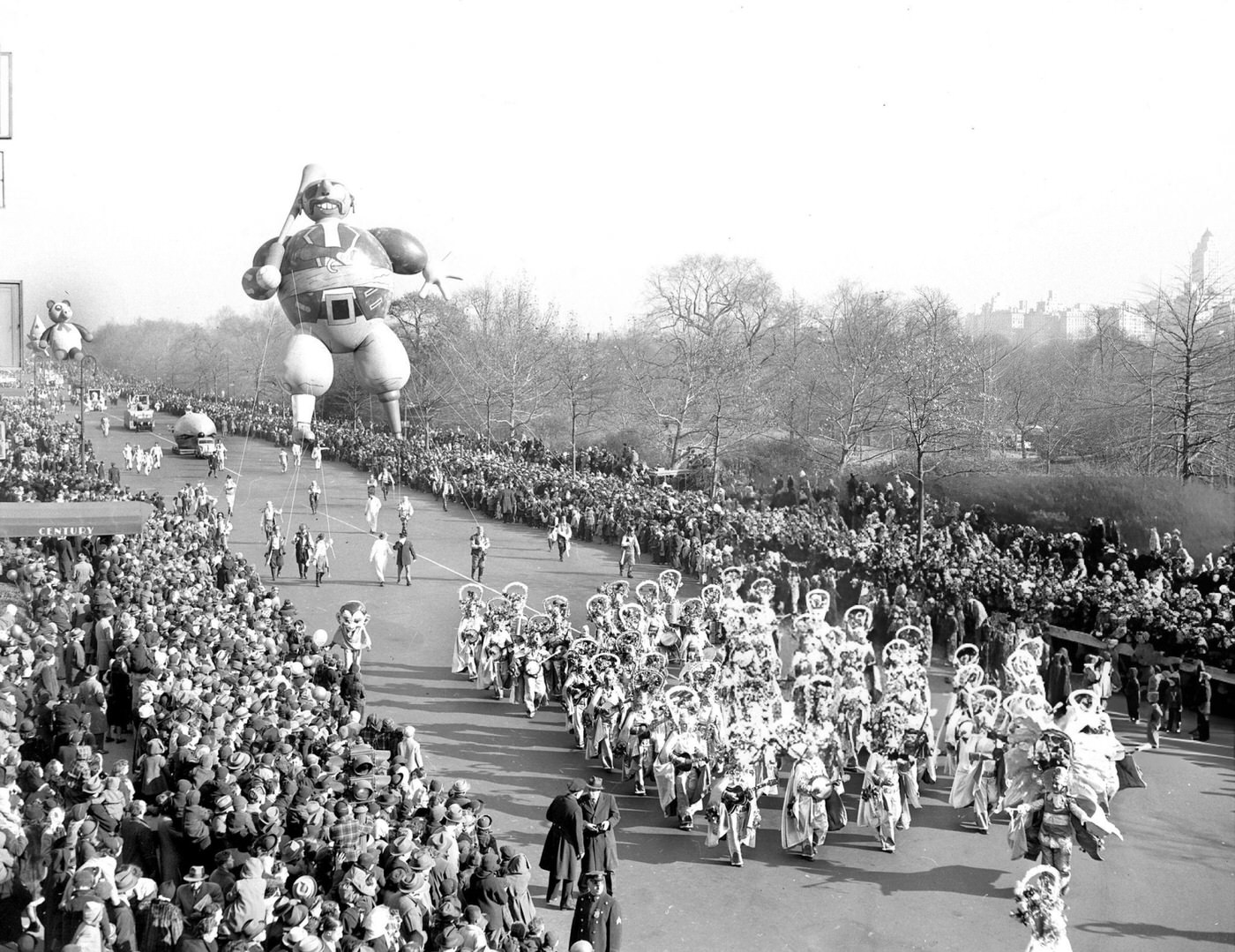 A Balloon Version Of Old John Silver Wafts Past Admiring Crowds Lining Central Park West During The 21St Annual Macy'S Thanksgiving Day Parade, 1949.