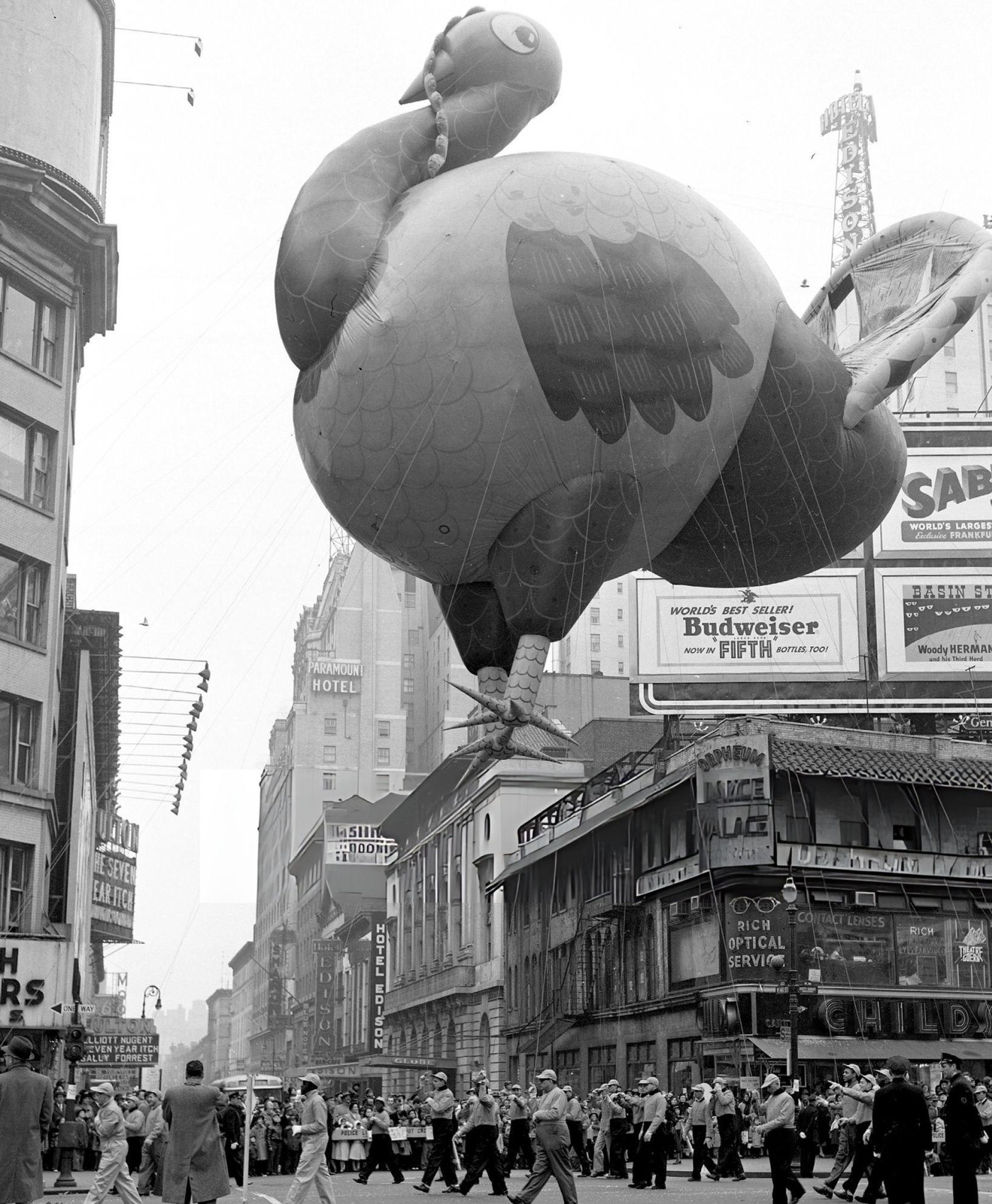 A Bird-Themed Balloon Is Featured In Macy'S Thanksgiving Day Parade, 1956.