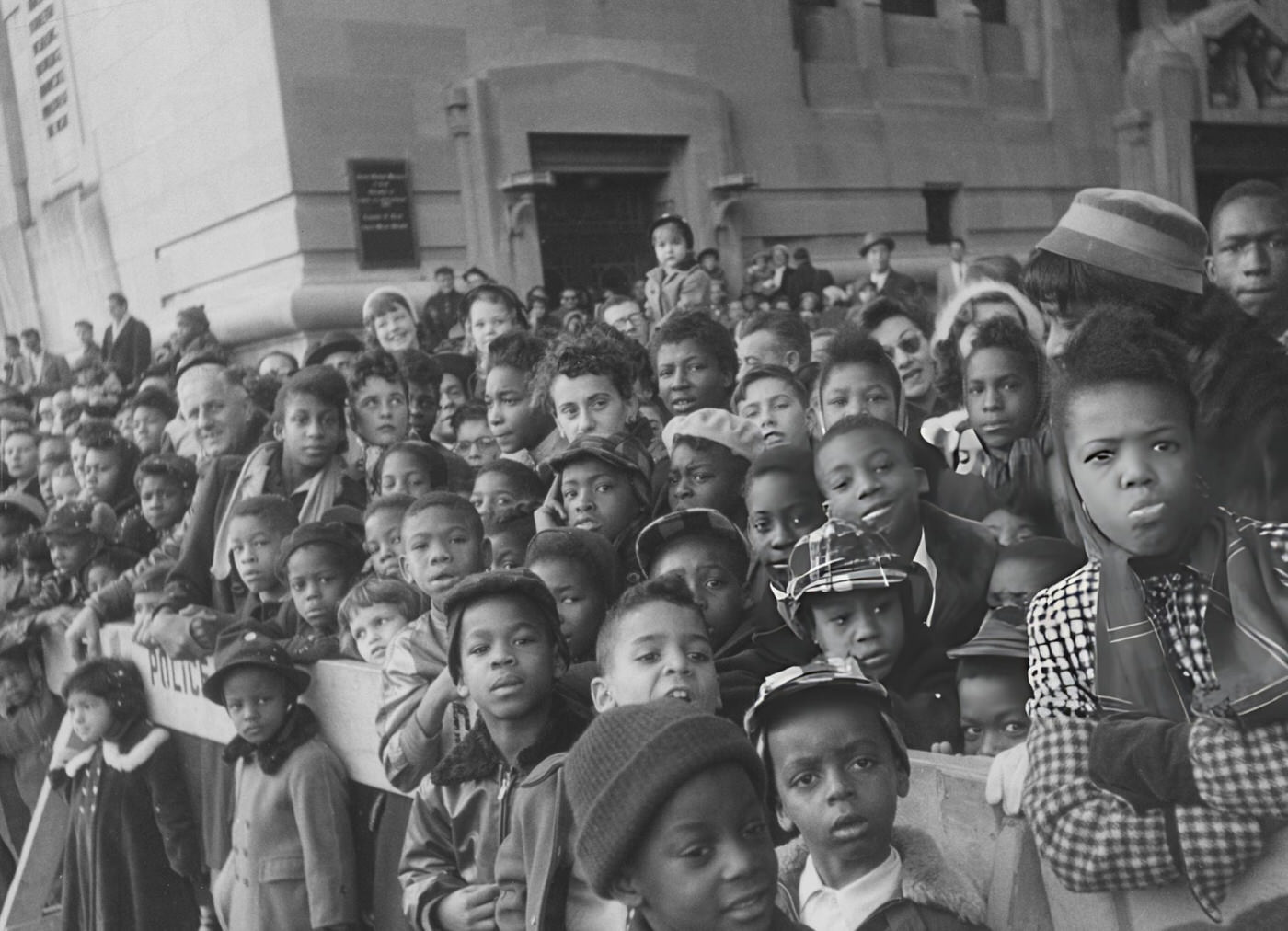 Children From Harlem Watch A Thanksgiving Day Parade Laid On By Macy'S Department Store, New York, 1955.