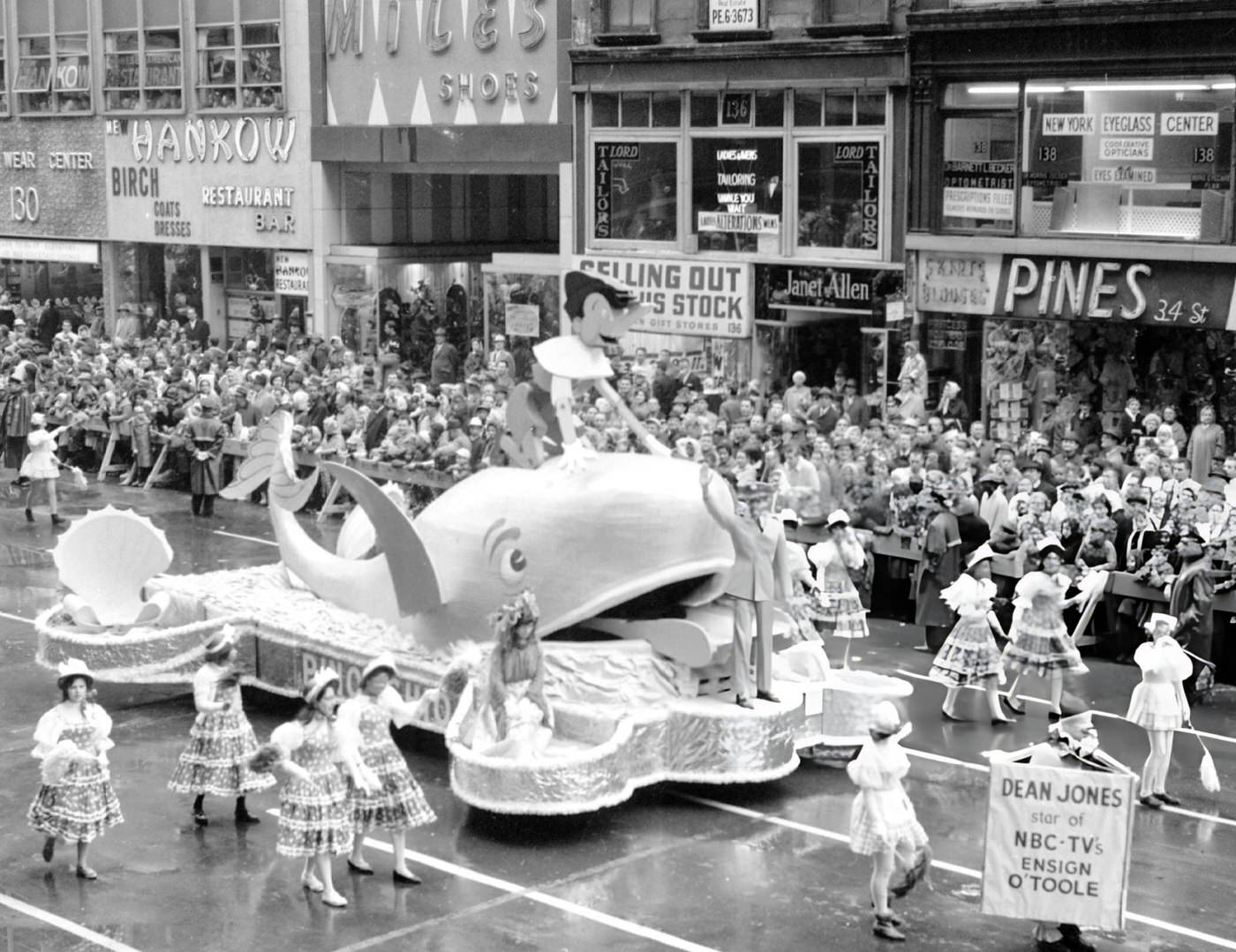 Actor Dean Jones, Dressed As &Amp;Quot;Ensign O'Toole,&Amp;Quot; Rides The Pinocchio Float During Macy'S Thanksgiving Day Parade, 1961.