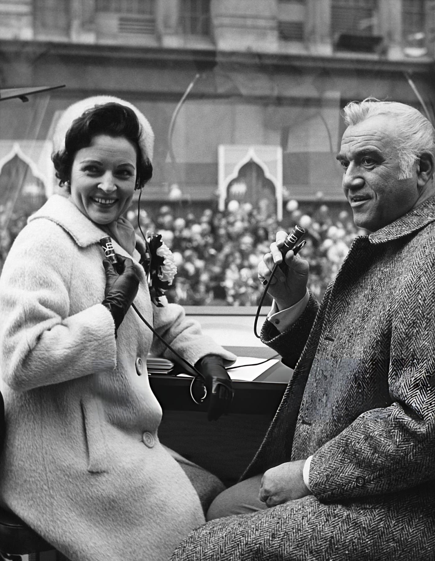 Hosts Betty White And Lorne Greene During The 1965 Macy'S Thanksgiving Day Parade, 1965.