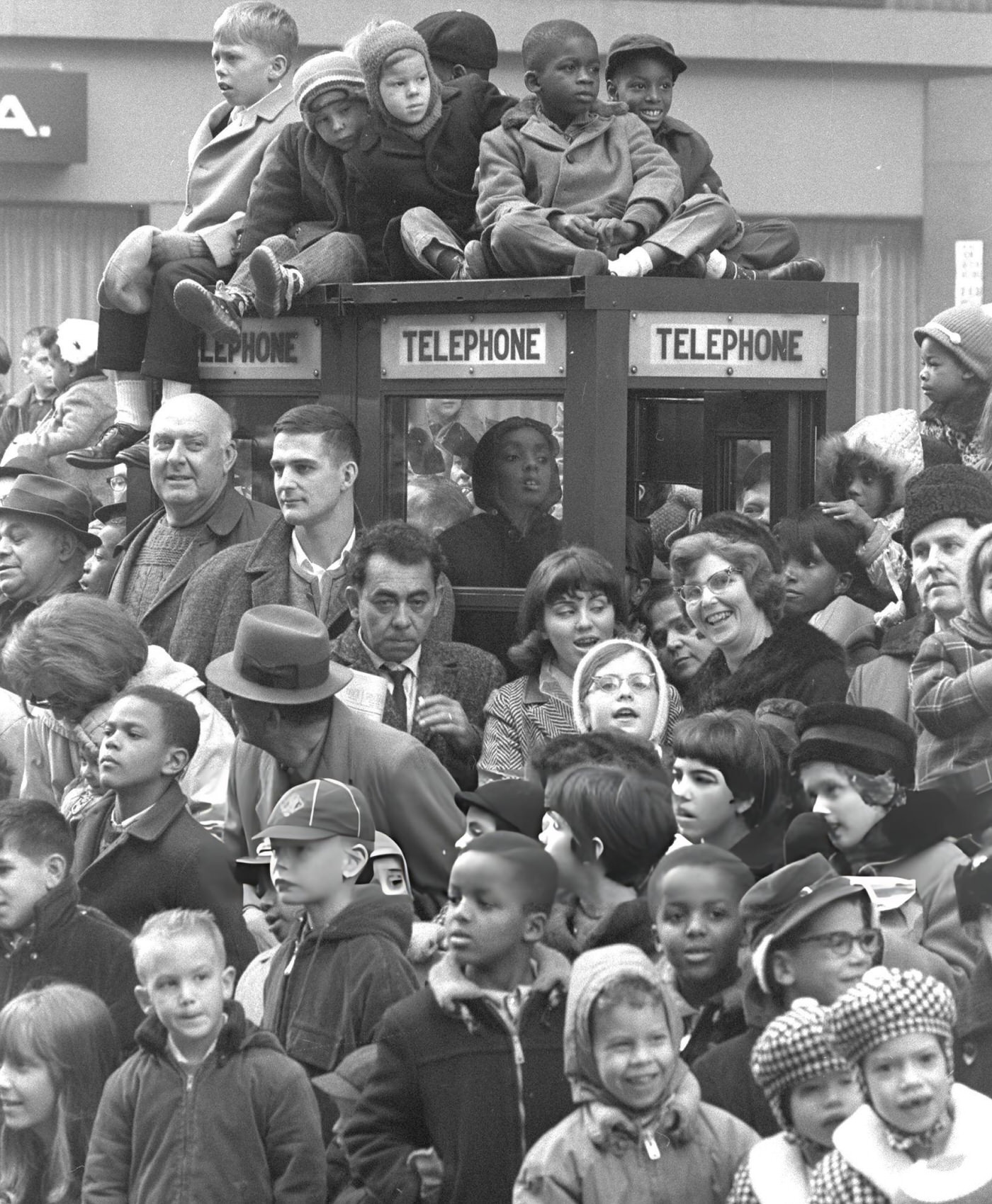 Children Get A Good Look At The 40Th Macy'S Thanksgiving Day Parade From 39Th St. And Broadway, 1964.