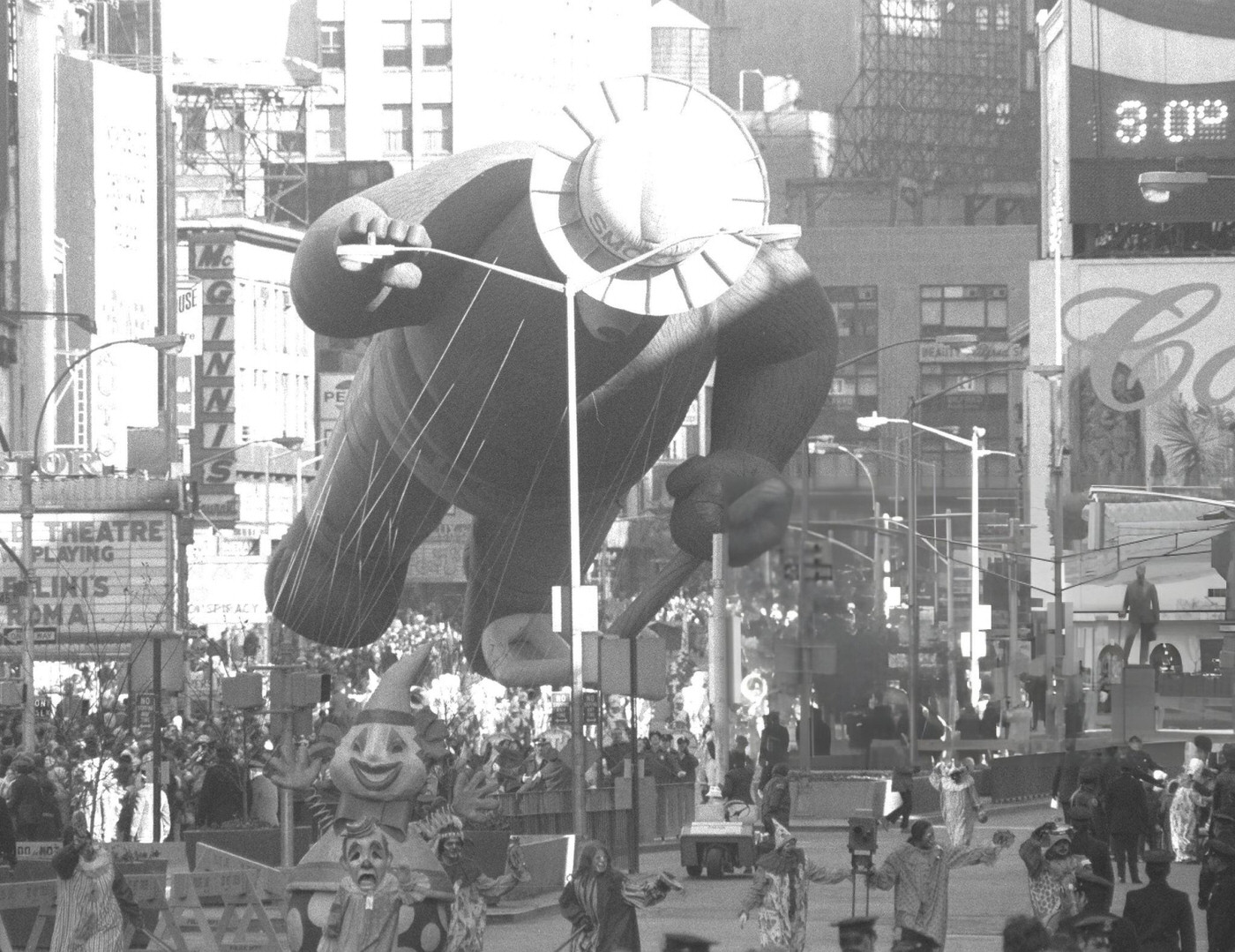 Smoke The Bear Bows At Macy'S Thanksgiving Day Parade, Courtesy Of A Gust Of Wind, 1972.