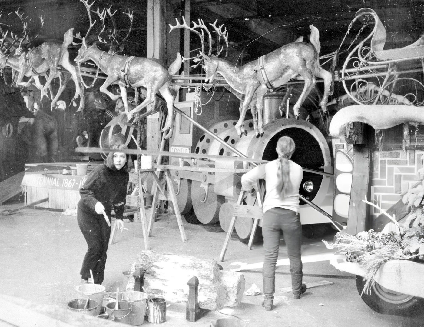 Warehouse Where Floats Are Prepared For Macy'S Thanksgiving Day Parade, 1972.