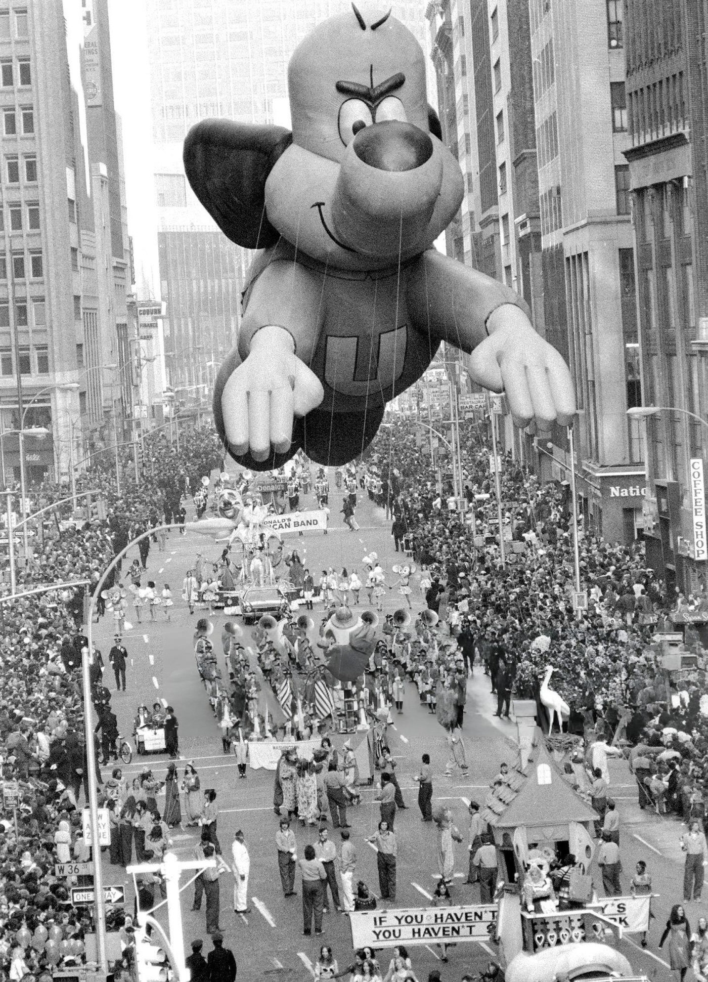 Underdog Floats High Above Marching Bands And Floats At Macy'S Thanksgiving Day Parade, 1972.