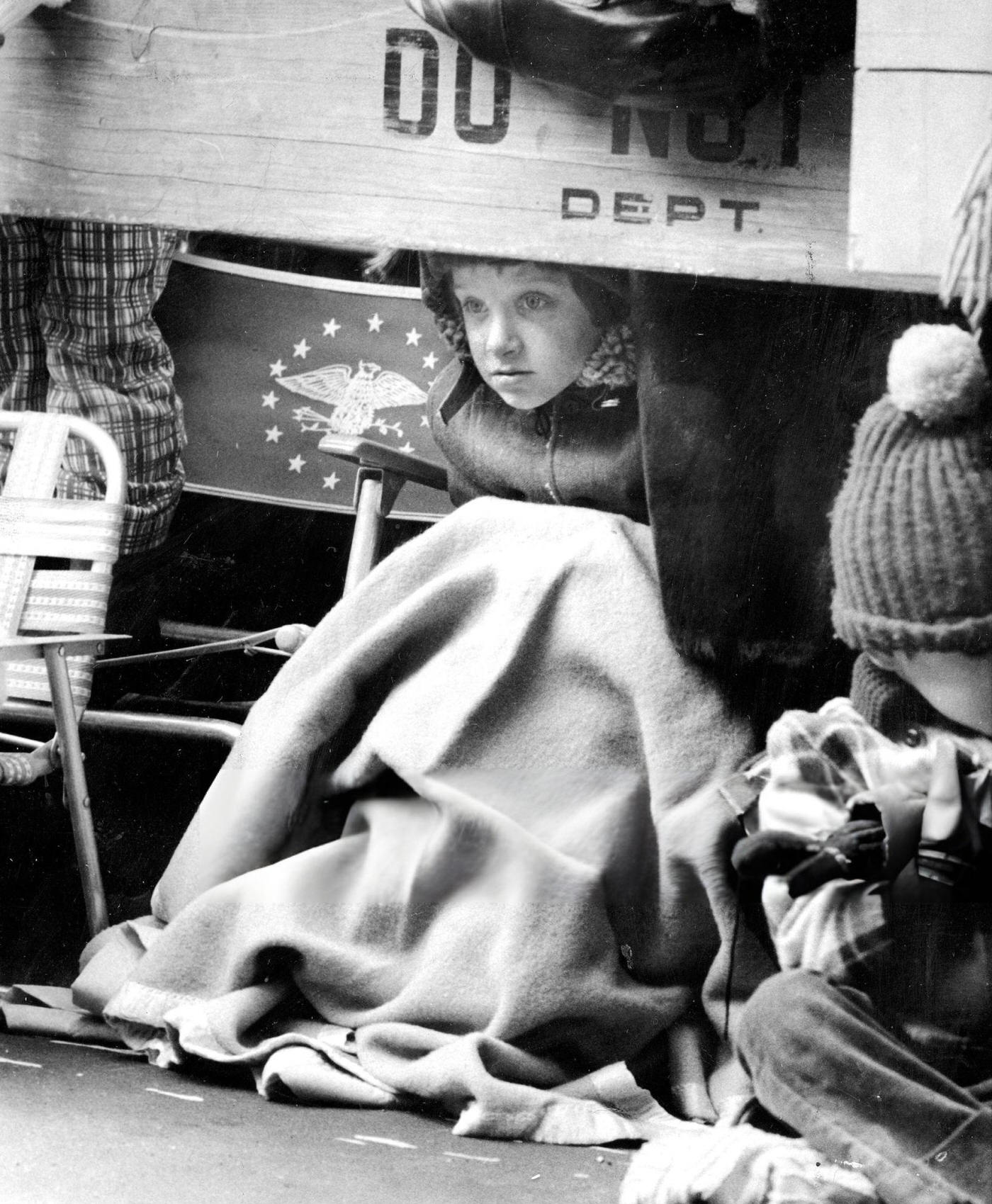 Children Watch Macy'S Thanksgiving Day Parade On 34Th St. And Broadway, 1972.