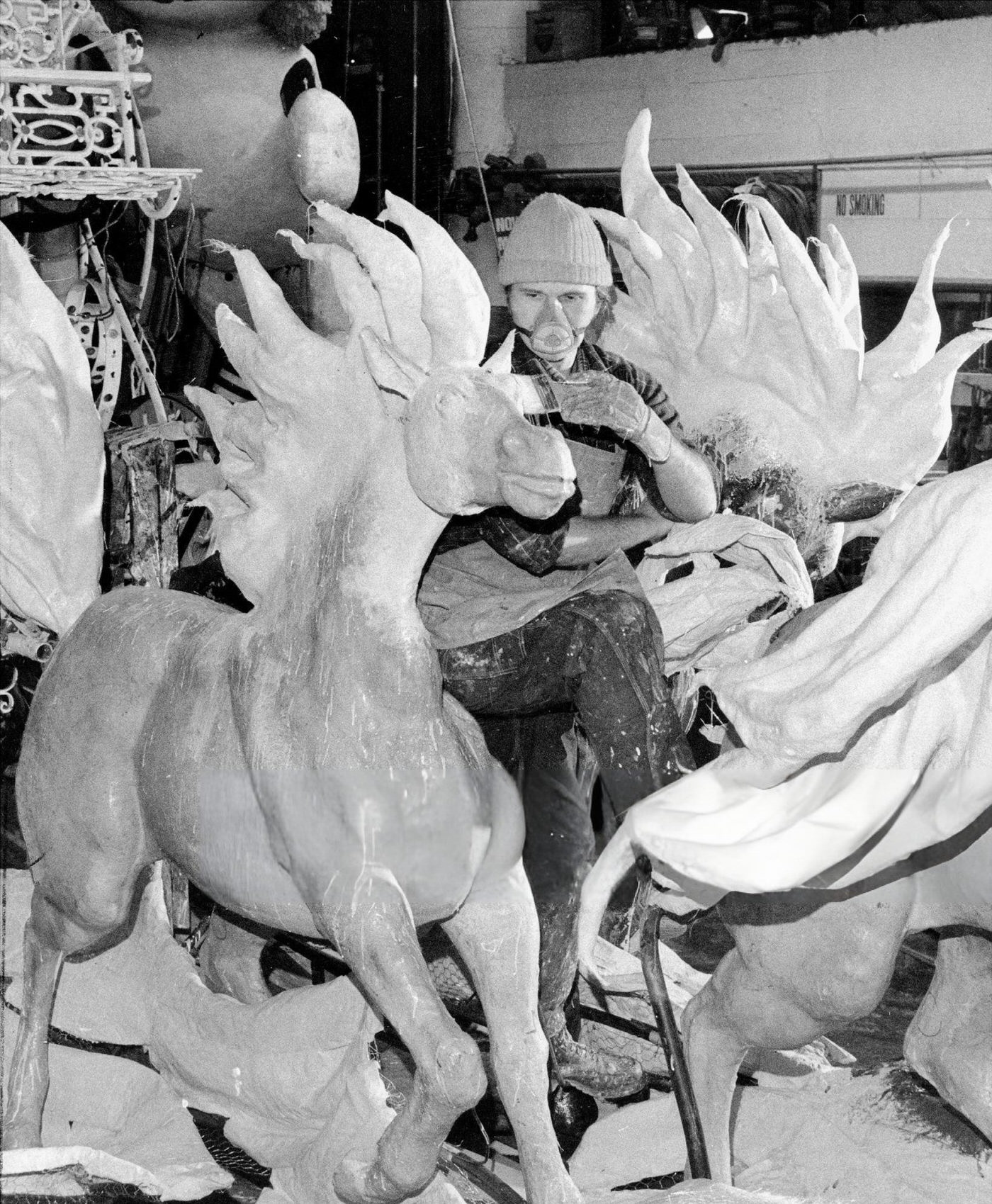 Horses That Will Draw Cinderella'S Coach Are Seen For Macy'S Thanksgiving Day Parade, 1972.