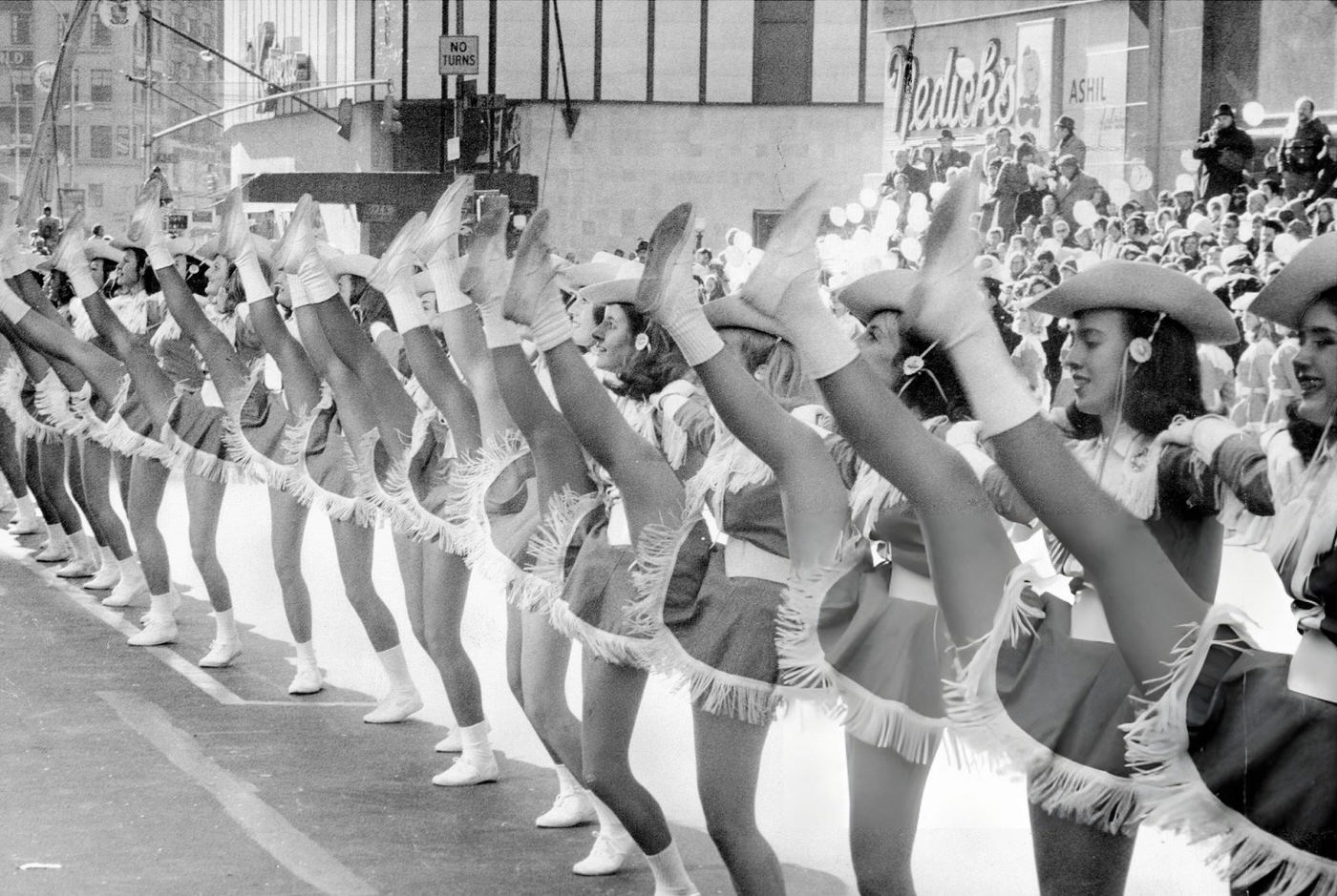 The Westchester Wranglerettes Perform At Macy'S Thanksgiving Day Parade, 1972.