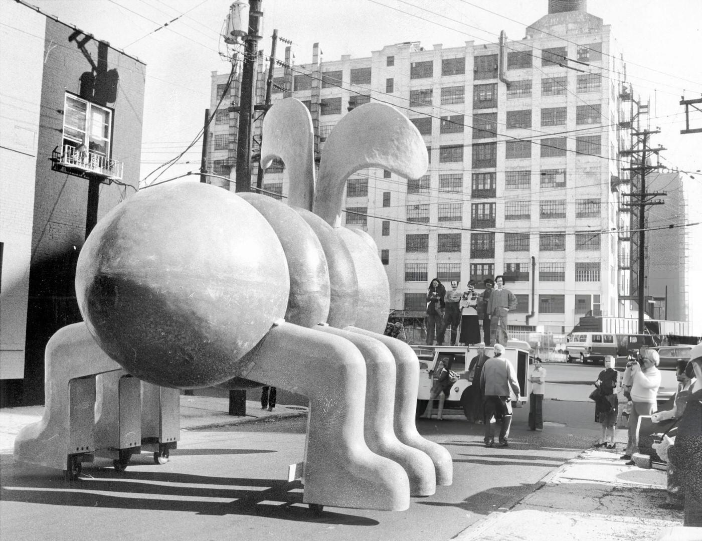 A Cootie Bug Is Prepared For Macy'S Thanksgiving Day Parade Outside A Hoboken Warehouse, 1972.