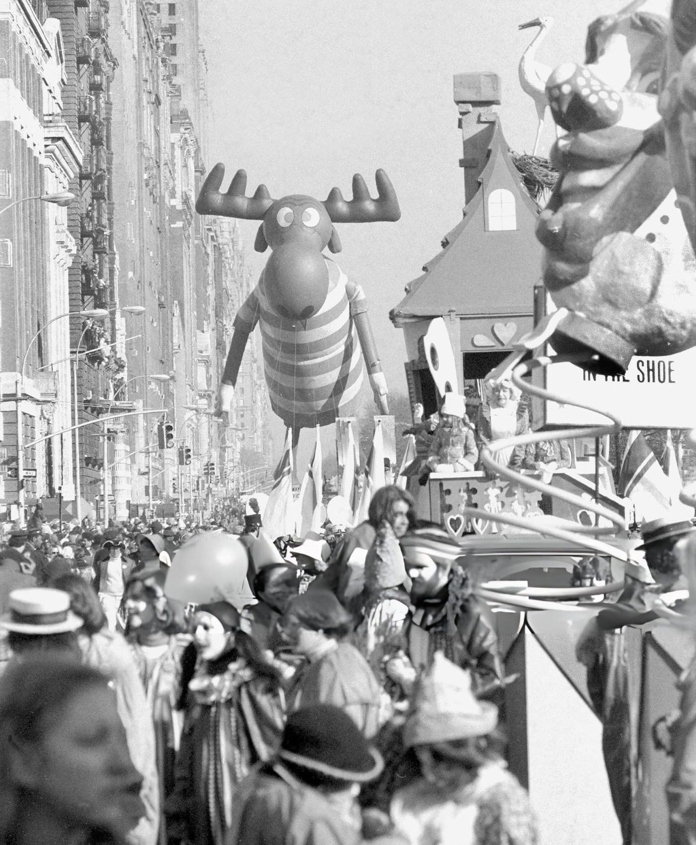 Bullwinkle Moose Appears At Macy'S Thanksgiving Day Parade On Central Park West, 1972.