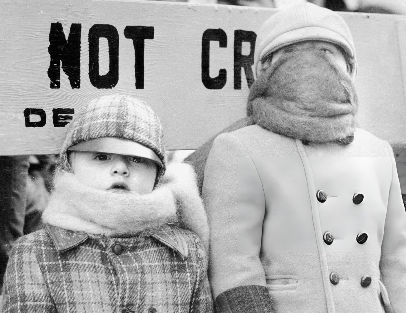 A Smiling Face Is Seen Behind A Scarf At Macy'S Thanksgiving Day Parade, 1972.