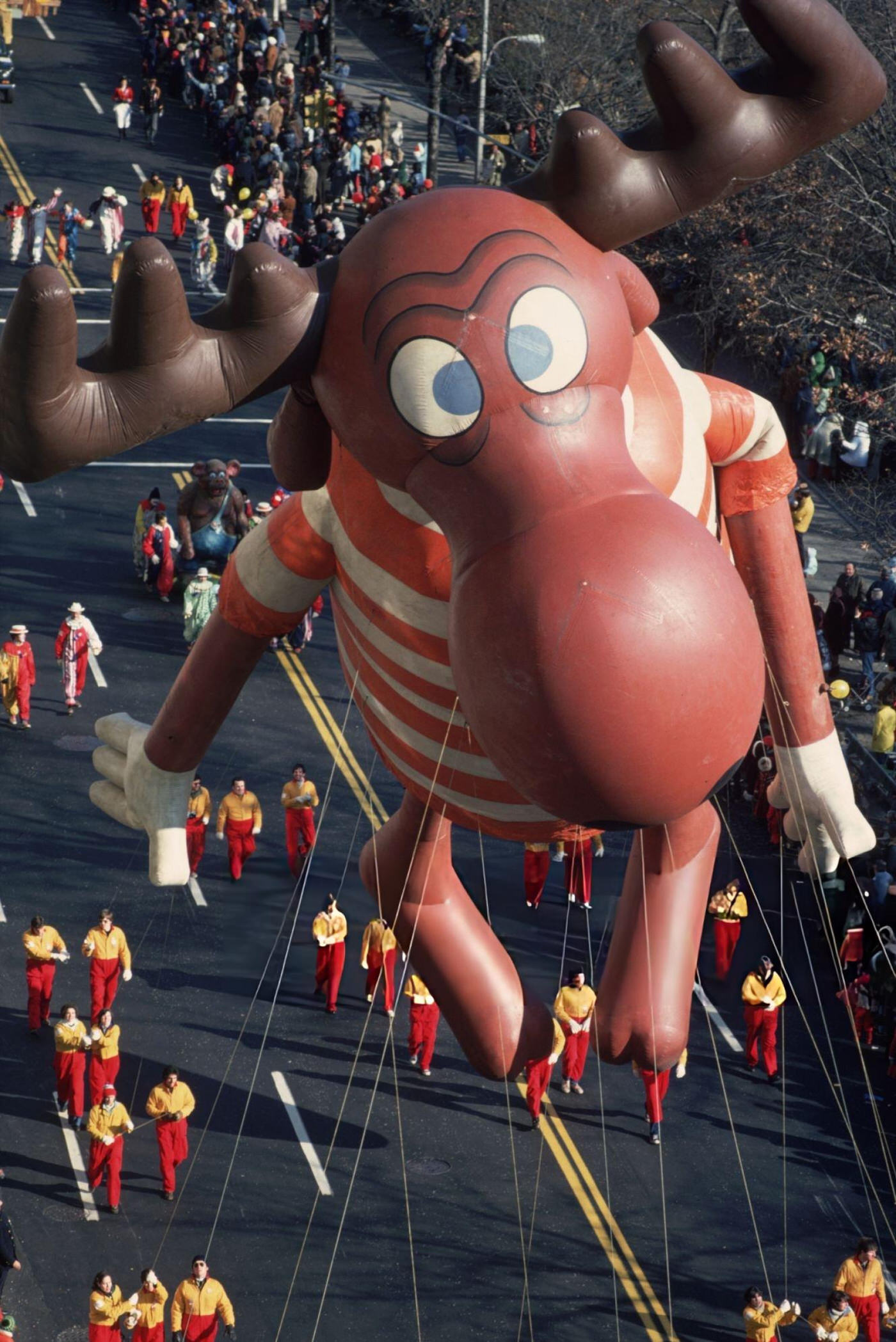 An Inflatable Bullwinkle In Macy'S Thanksgiving Day Parade In New York, 1975.