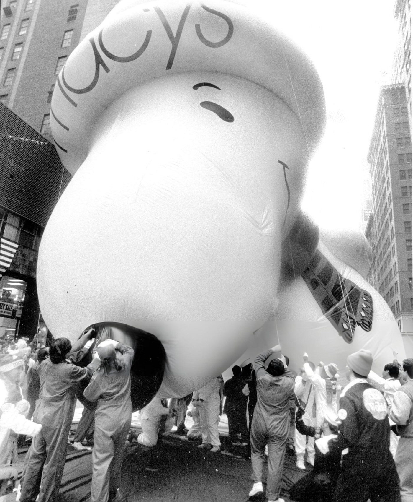 The Snoopy Float Lets Off Steam As Workers Deflate It After The Macy'S Thanksgiving Day Parade.