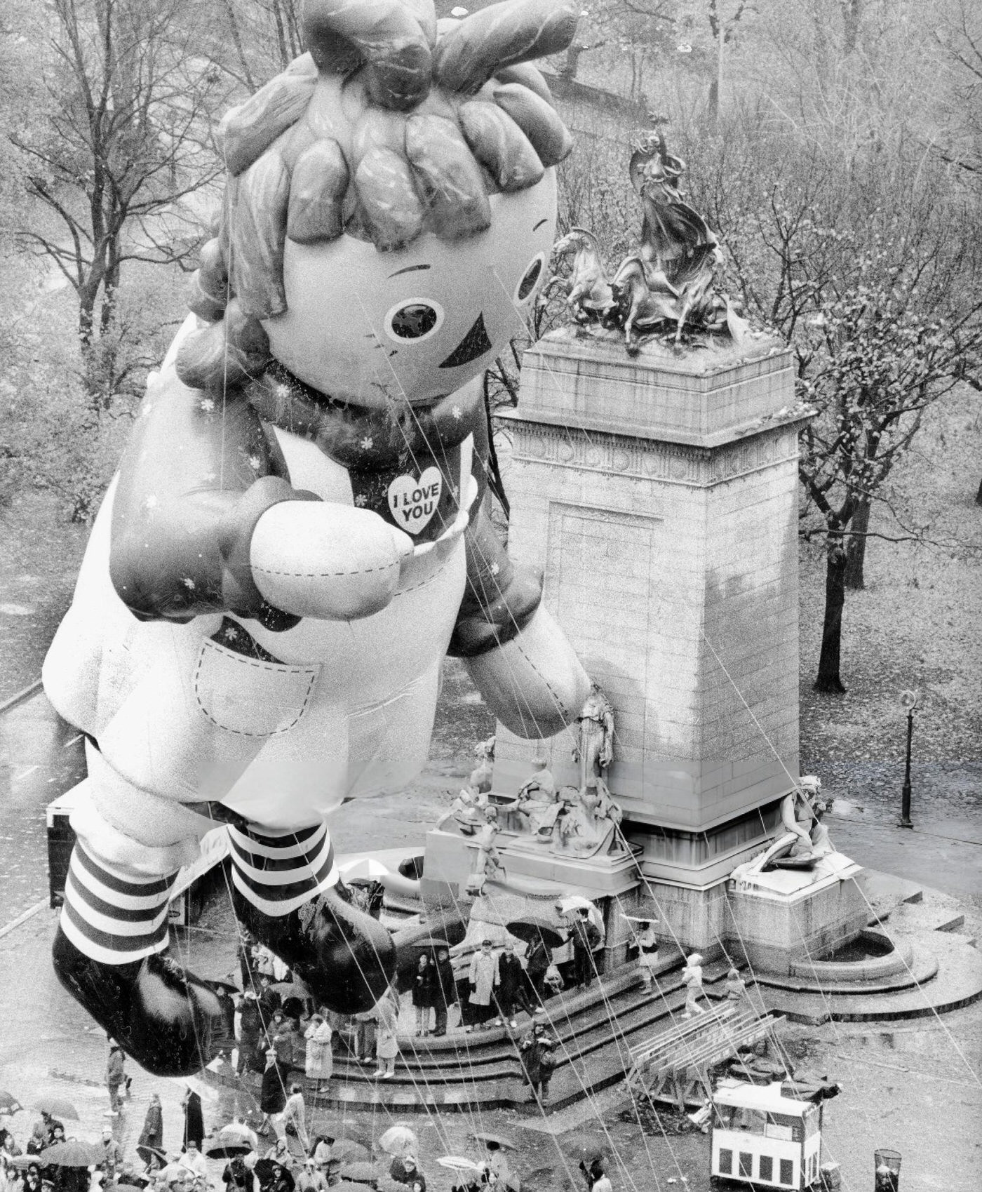 The 62-Foot-Tall Raggedy Ann Balloon Finds &Amp;Quot;Love&Amp;Quot; In Columbus Circle During The Macy'S Thanksgiving Day Parade.