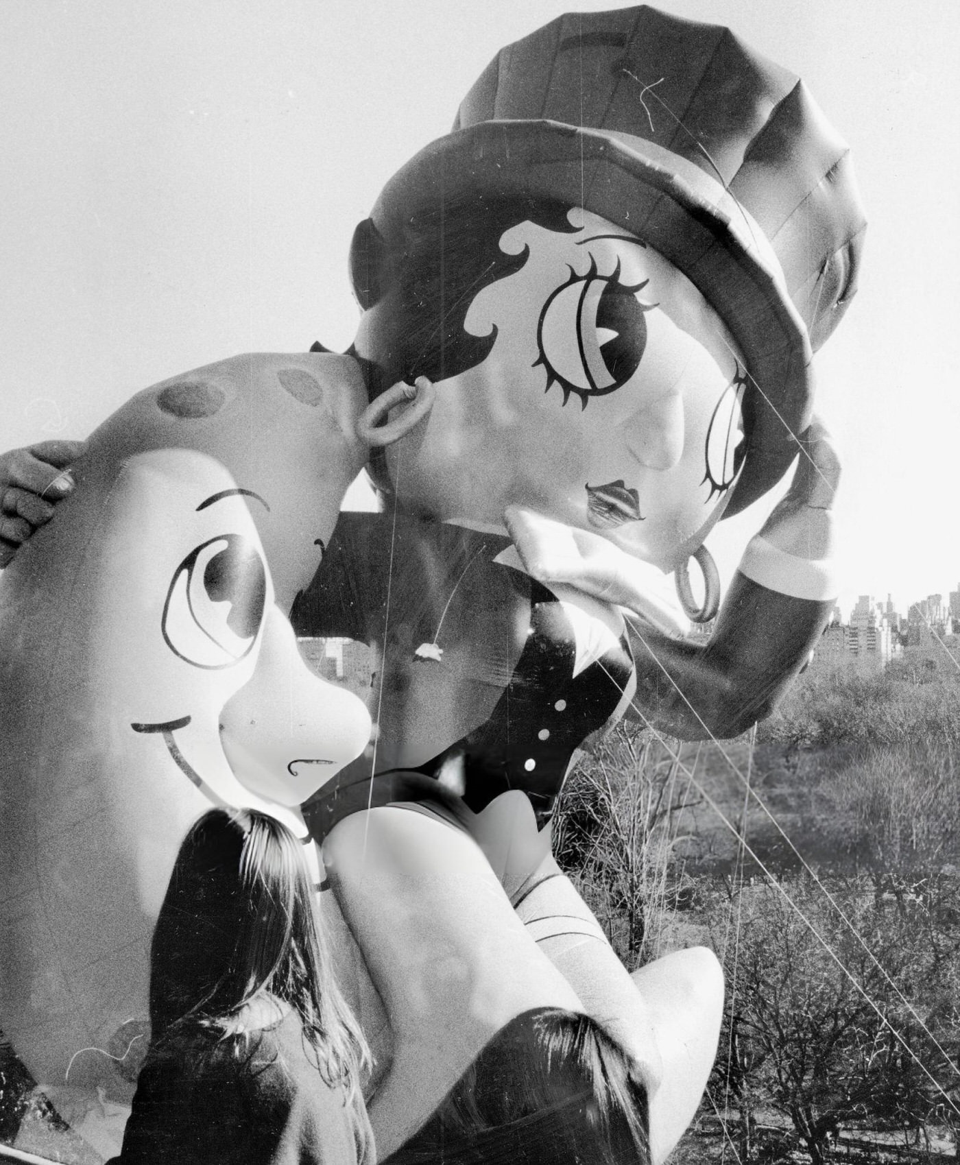 The Betty Boop Balloon Is Seen Through A Window During The Macy'S Thanksgiving Day Parade.