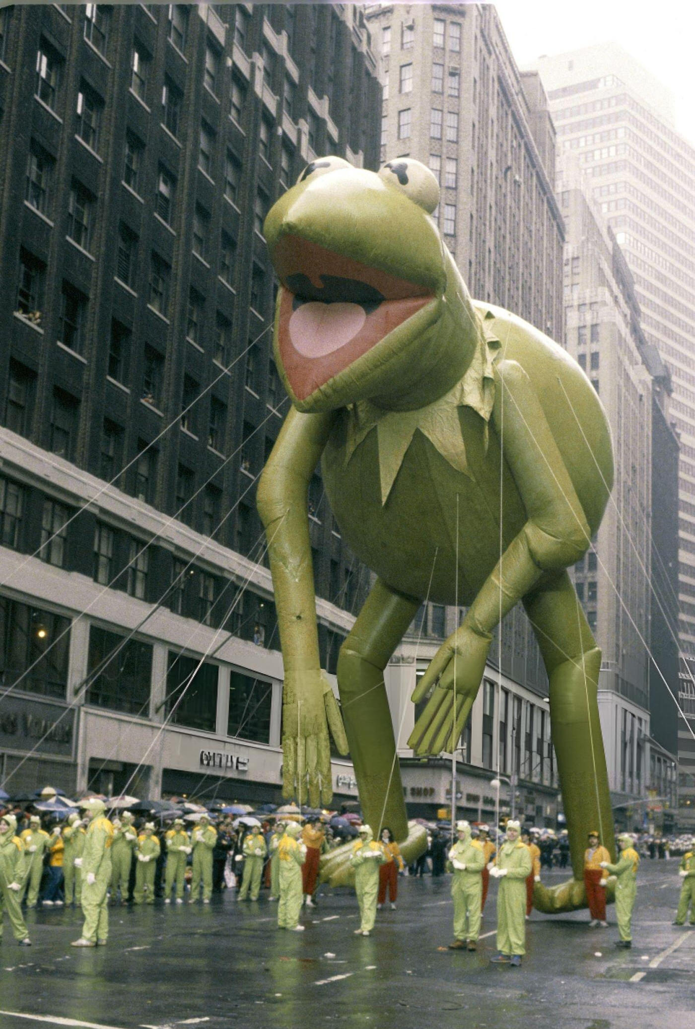 The Frogger Balloon During The 1983 Macy'S Thanksgiving Day Parade.