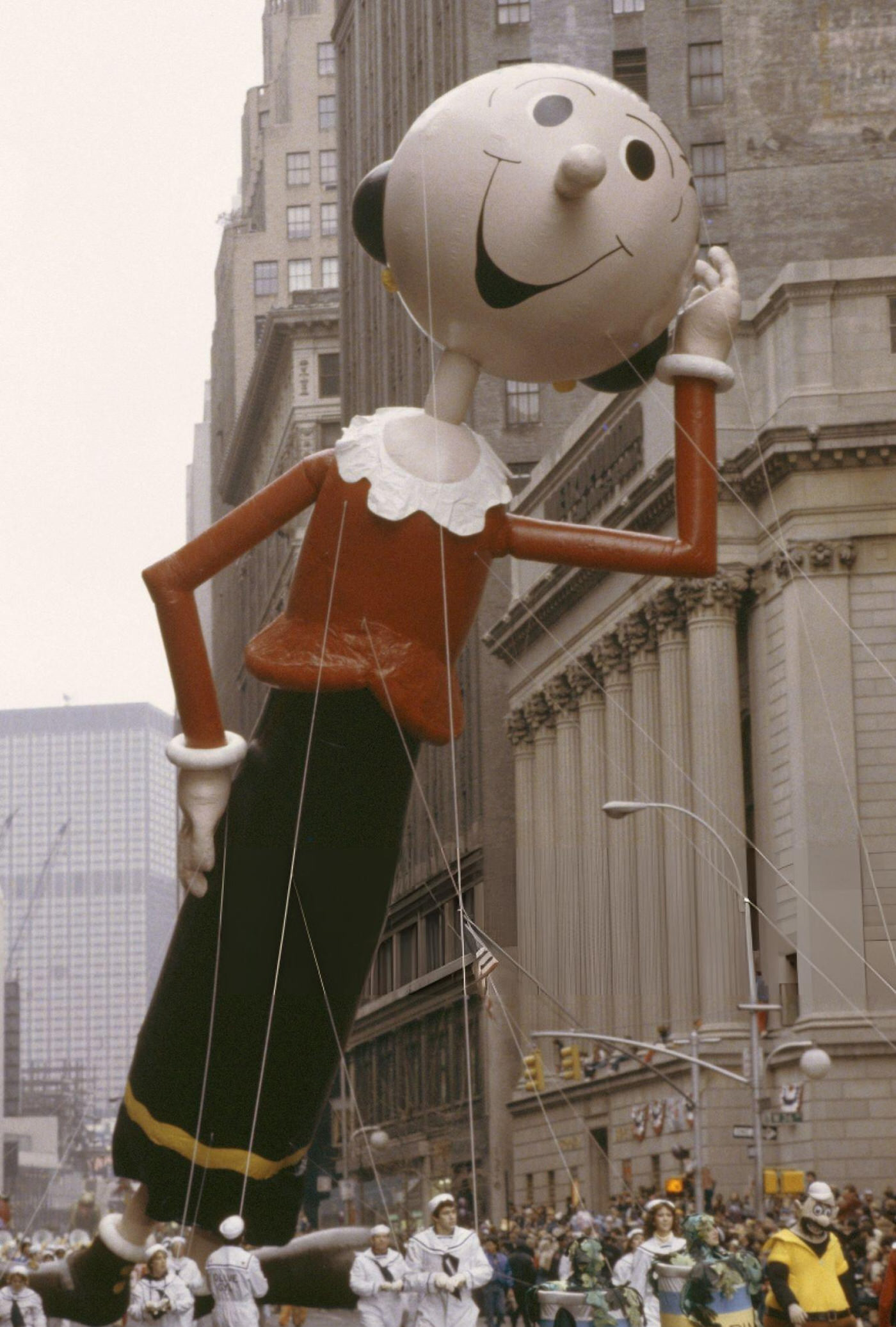 The Olive Oyl Balloon During The 1983 Macy'S Thanksgiving Day Parade.