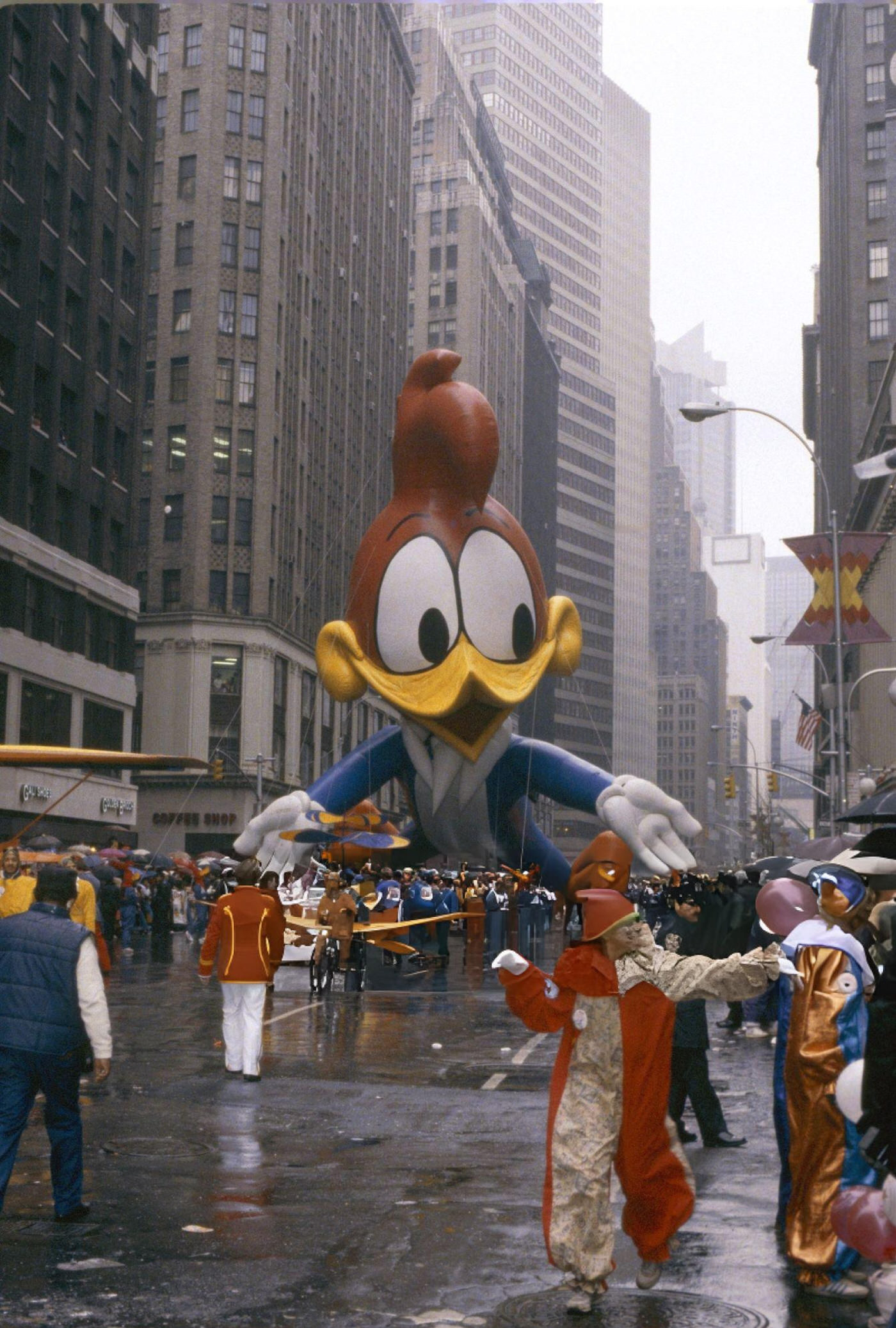 The Woody Woodpecker Balloon During The 1983 Macy'S Thanksgiving Day Parade.