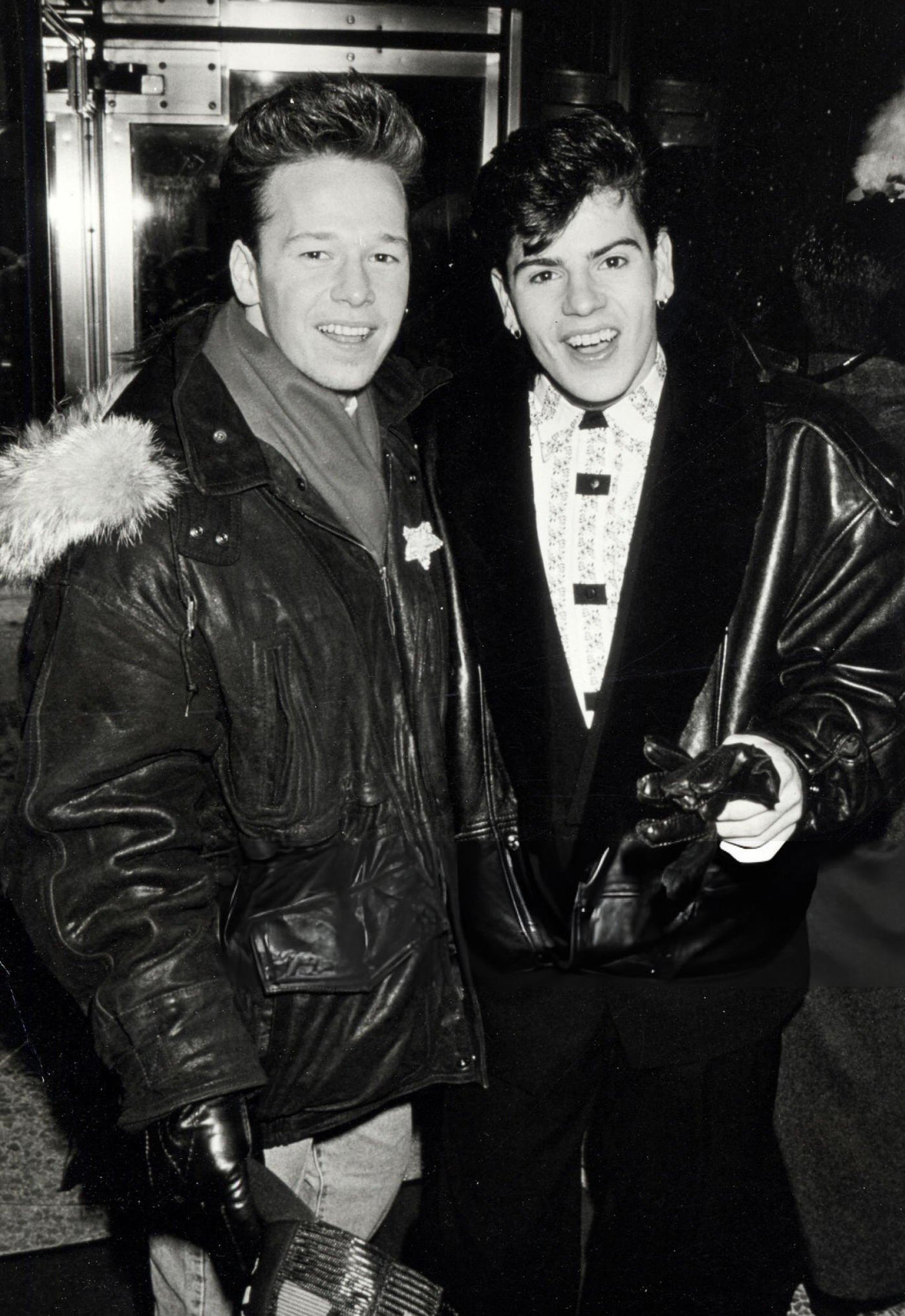 Donnie Wahlberg And Jordan Knight Attend The Macy'S Thanksgiving Day Parade, November 23, 1989.