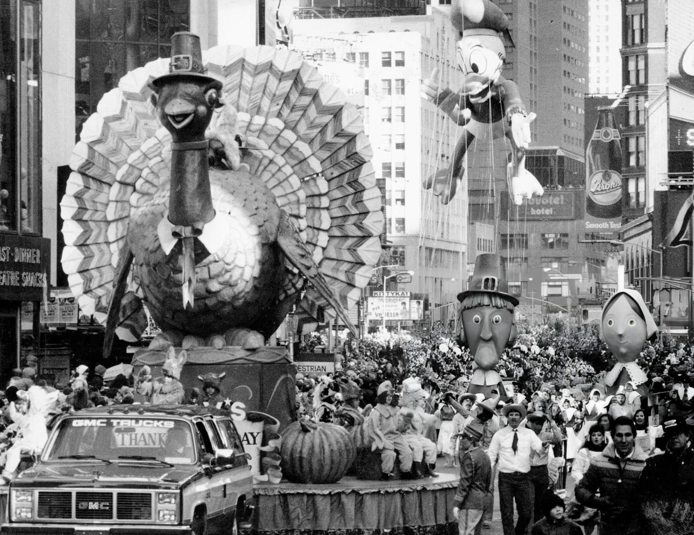 Donald Duck Follows Tom The Turkey In The Macy'S Thanksgiving Day Parade