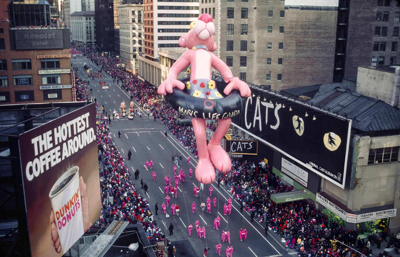 A Pink Panther Balloon During The Macy'S Thanksgiving Day Parade, November 25, 1986.