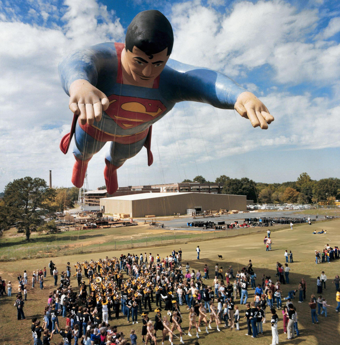 The New Superman Parade Balloon Is Shown During A Rehearsal At The Goodyear Company'S Home In Rockmart, Georgia.