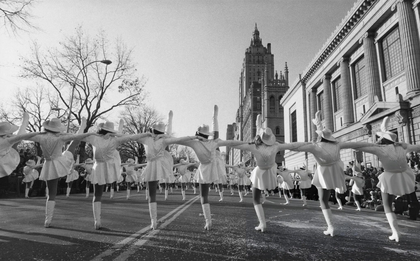 The Macy'S Thanksgiving Day Parade Passes Central Park West, November 1982.
